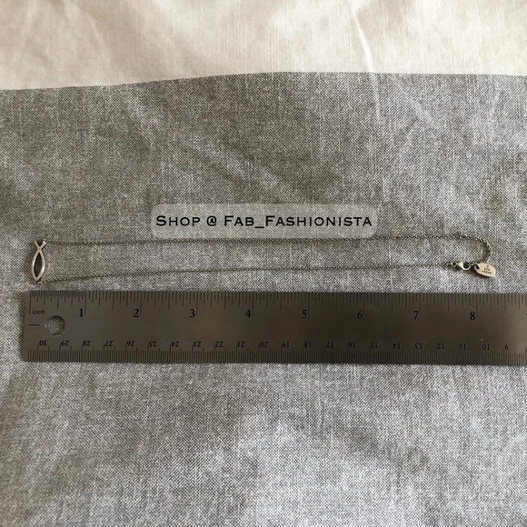 James Avery Ichthus Fish Necklace Sterling Silver Retired Rare - Picture 13 of 15